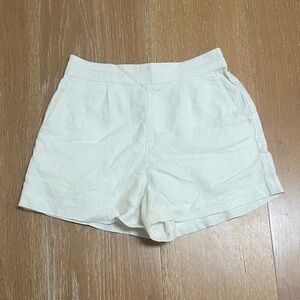Abercrombie and Fitch White Linen Shorts